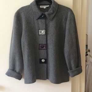 Alexa Rae acrylic adjustable sleeve blazer